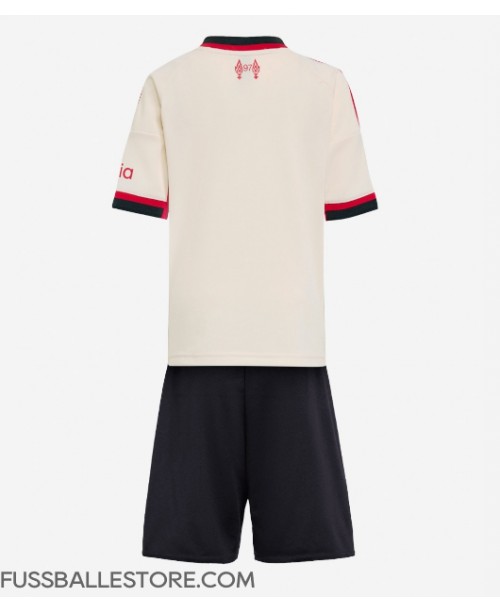 Günstige Liverpool Auswärts Trikotsatzt Kinder 2025-26 Kurzarm (+ Kurze Hosen)